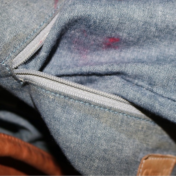 Clare V. Racer Zip-Top Tote Bag in Camel Tan - Picture 14 of 16